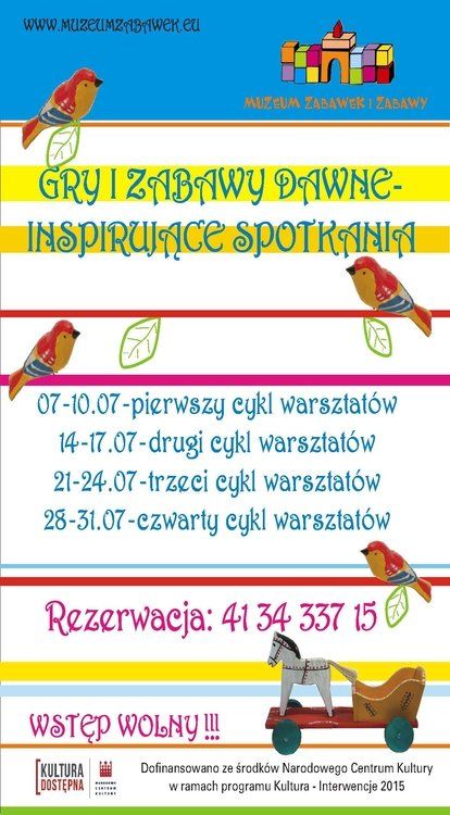 Drugi cykl warsztatów w Muzeum Zabawek i Zabawy w Kielcach