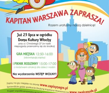 Kapitan Warszawa we Włochach 25 lipca! – gra miejska i piknik