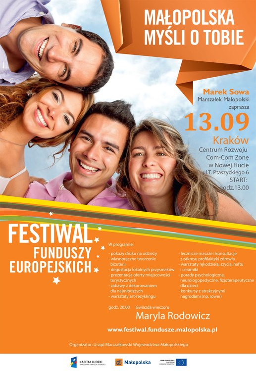 Festiwal Funduszy Europejskich – Małopolska myśli o Tobie