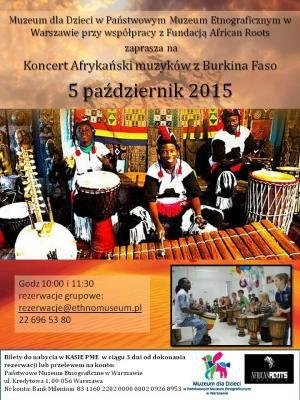 Koncert afrykański muzyków z Burkina Faso