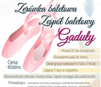 Nabór do zerówki baletowej i zespołu baletowego Gaduły