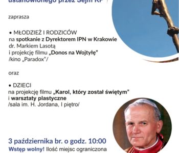 Spotkania i projekcje w ramach Roku Jana Pawła II