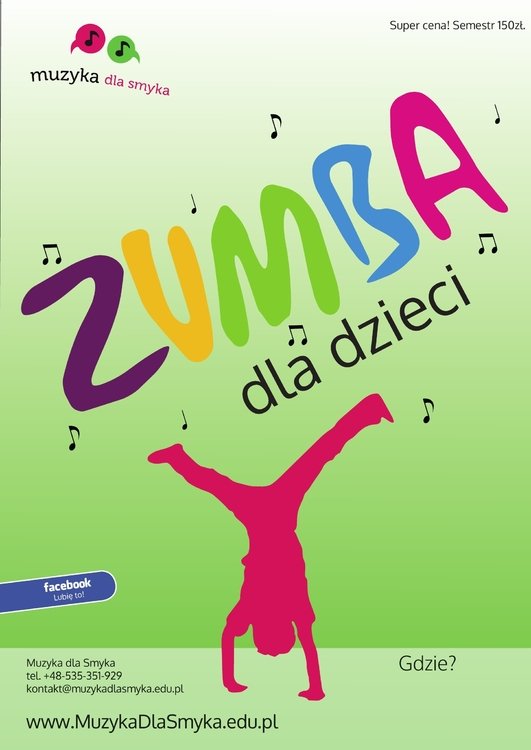 ZUMBA dla dzieci – zapisy na nowy rok szkolny!