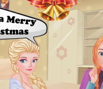Dekorowanie świątecznej choinki z bohaterkami Frozen, gra online dla dzieci