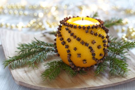 świecznik z pomarańczy jak zrobić, zabawy świąteczne dla dzieci