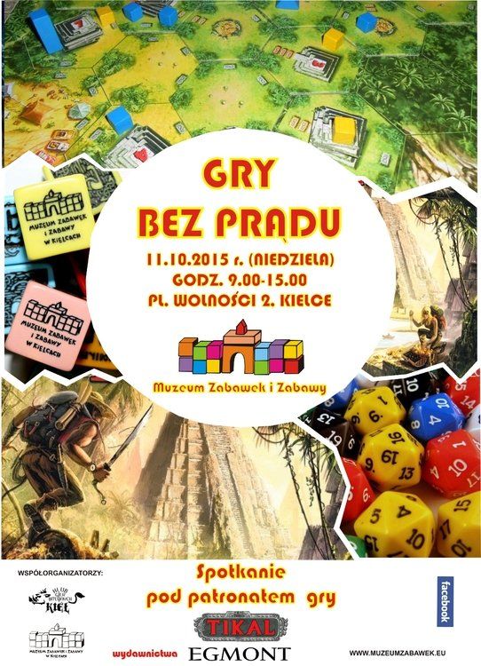 Gry bez prądu w niedzielę pod patronatem Tikal – Kielce
