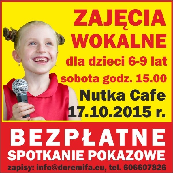 Zajęcia wokalne dla dzieci w wieku 6-9 lat