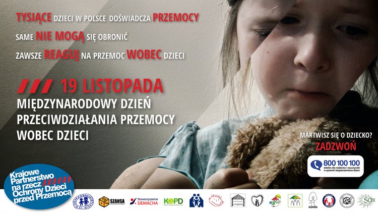 19. listopada Międzynarodowy Dzień Przeciwdziałania Przemocy wobec Dzieci