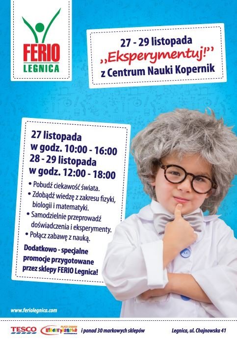 Eksperymentuj! Wystawa z Centrum Nauki Kopernik w Ferio Legnica