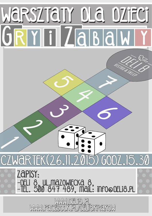 Gry i zabawy – warsztaty w Deli 8