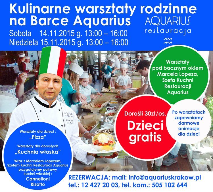 Kulinarne warsztaty rodzinne na Barce Aquarius