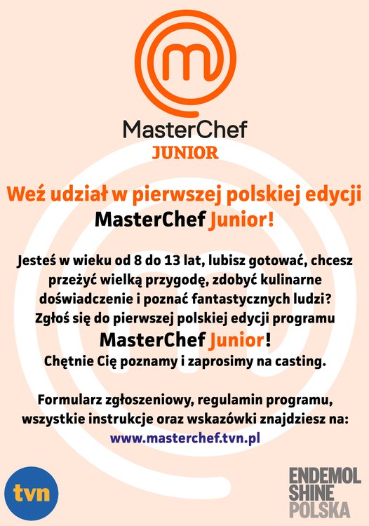 MasterChef Junior! Zgłoś się do programu!