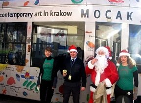 Mikołajkowy tramwaj MOCAK-u