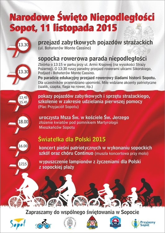 Narodowe Święto Niepodległości – Rowerowa Parada Niepodległości i Światełka dla Polski