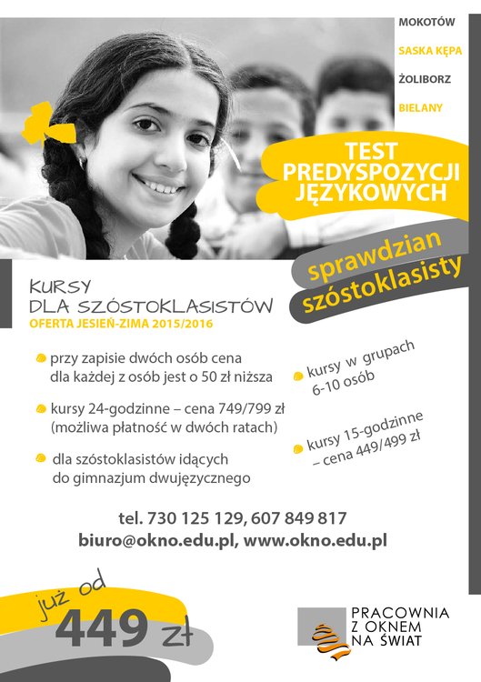 Test predyspozycji językowych – kurs czwartkowy