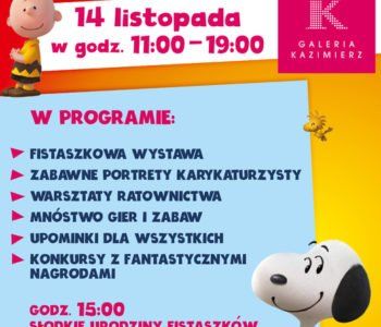 Urodziny Fistaszków i psa Snoopy’ego w Galerii Kazimierz