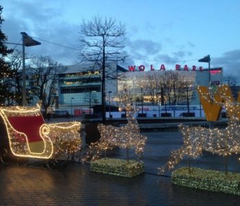 Lodowisko, świąteczne iluminacje w Wola Parku