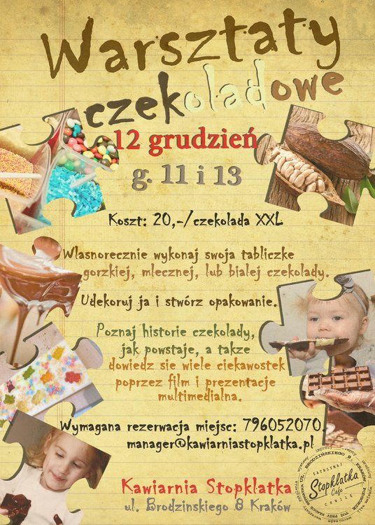 Warsztaty czekoladowe dla dzieci