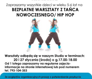 Bezpłatne warsztaty z tańca nowoczesnego//hip hop