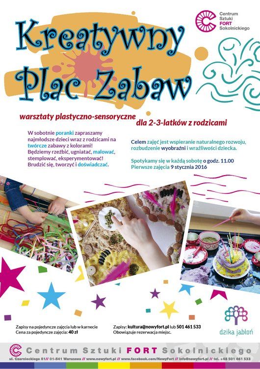 Kreatywny Plac Zabaw –  dla 2-3-latków z rodzicami