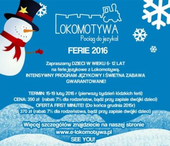 Lokomotywa – pociąg do języka na ferie