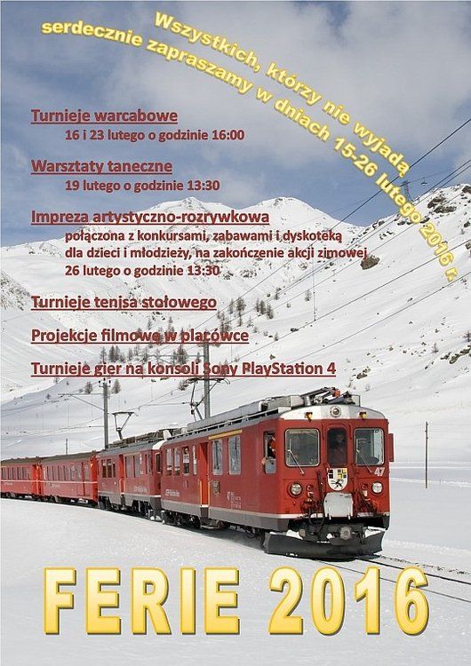 Ferie 2016 na Dąbrowie
