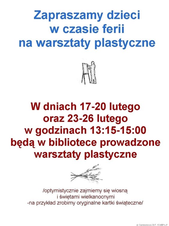 Warsztaty plastyczne w bibliotece