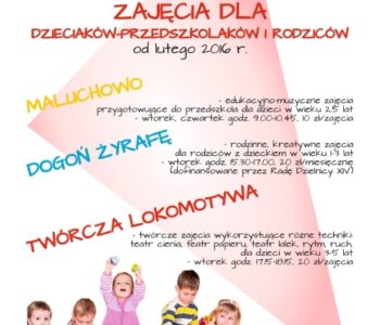 Zajęcia dla dzieciaków-przedszkolaków i rodziców z dziećmi