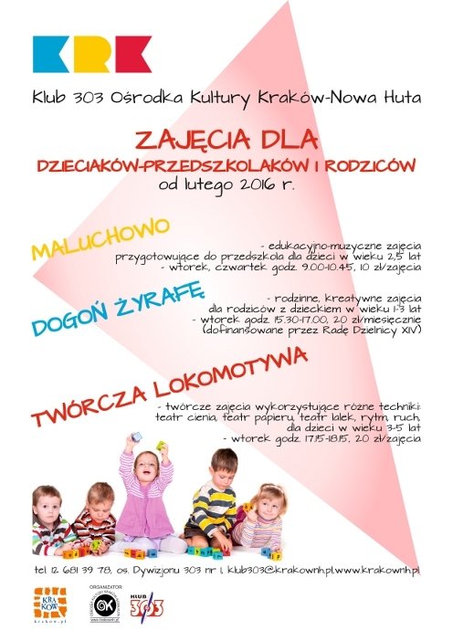 Zajęcia dla dzieciaków-przedszkolaków i rodziców z dziećmi