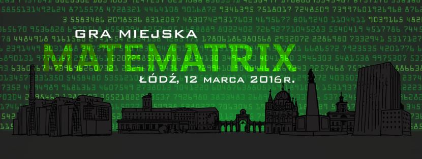 Matematrix - gra miejska w Łodzi - plakat