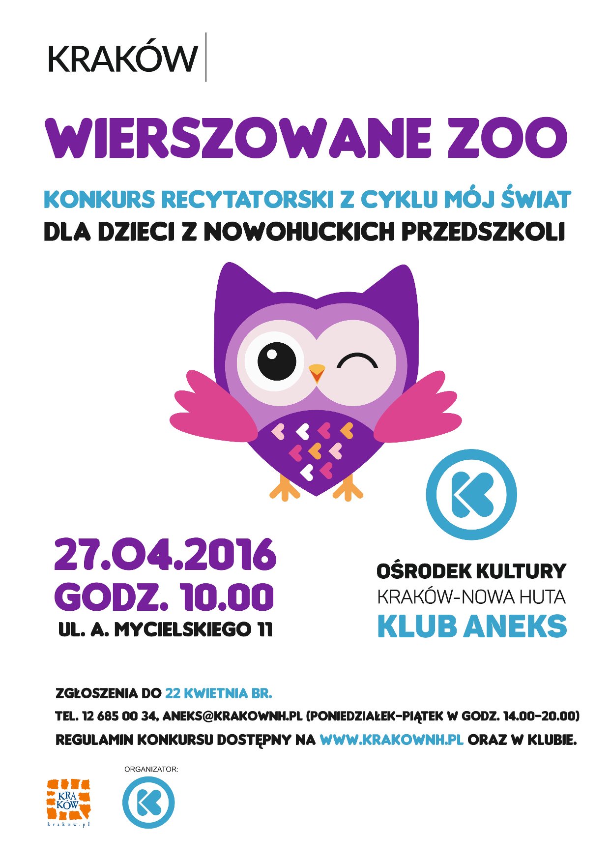 konkurs recytoatorski dla przedszkolaków w Krakowie