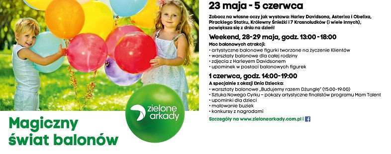 Magiczny Świat Balonów w Zielonych Arkadach w Bydgoszczy