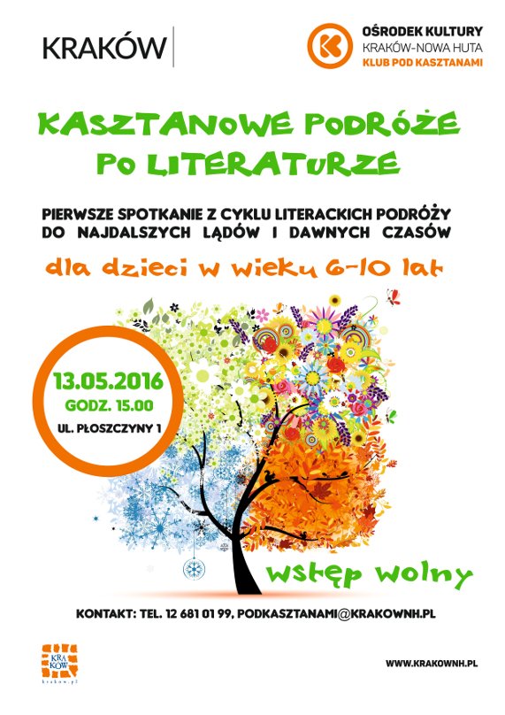 podróze literackei dla dzieci w Krakowie