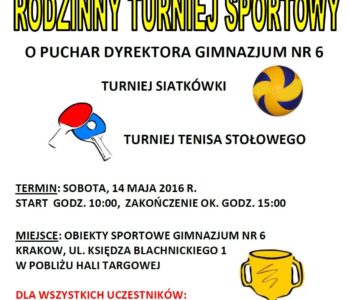 Turniej sportowy dla dzieci i dorosłych w Krakowie!