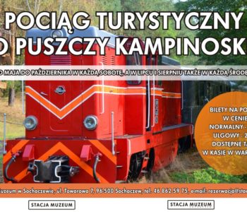 Wakacyjny pociąg turystyczny retro do Puszczy Kampinoskiej