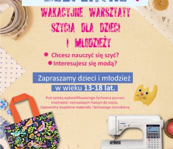 Bezpłatne warsztaty szycia dla dzieci i młodzieży