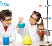 Dzieci chemia mały inżynier