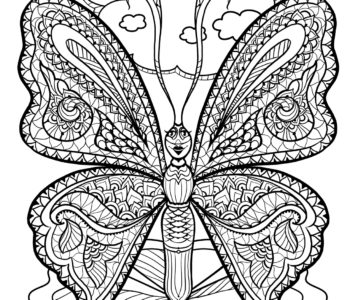 Motyl kolorowanka mindfulness