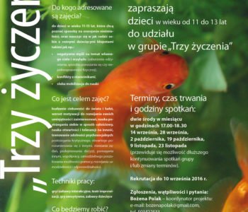 Trzy życzenia – zajęcia w Słonecznej Krainie, Katowice