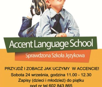 Bezpłatne zajęcia angielskiego w szkole językowej Accent Language School