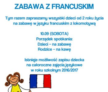 Zabawa z francuskim z Lokomotywą podczas Parku Śniadaniowego