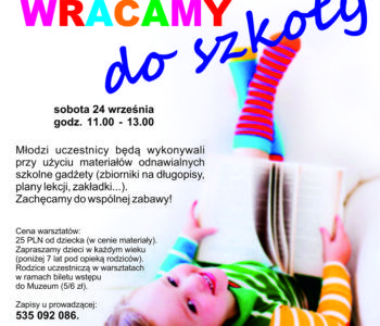 Wracamy do szkoły – warsztaty rodzinne