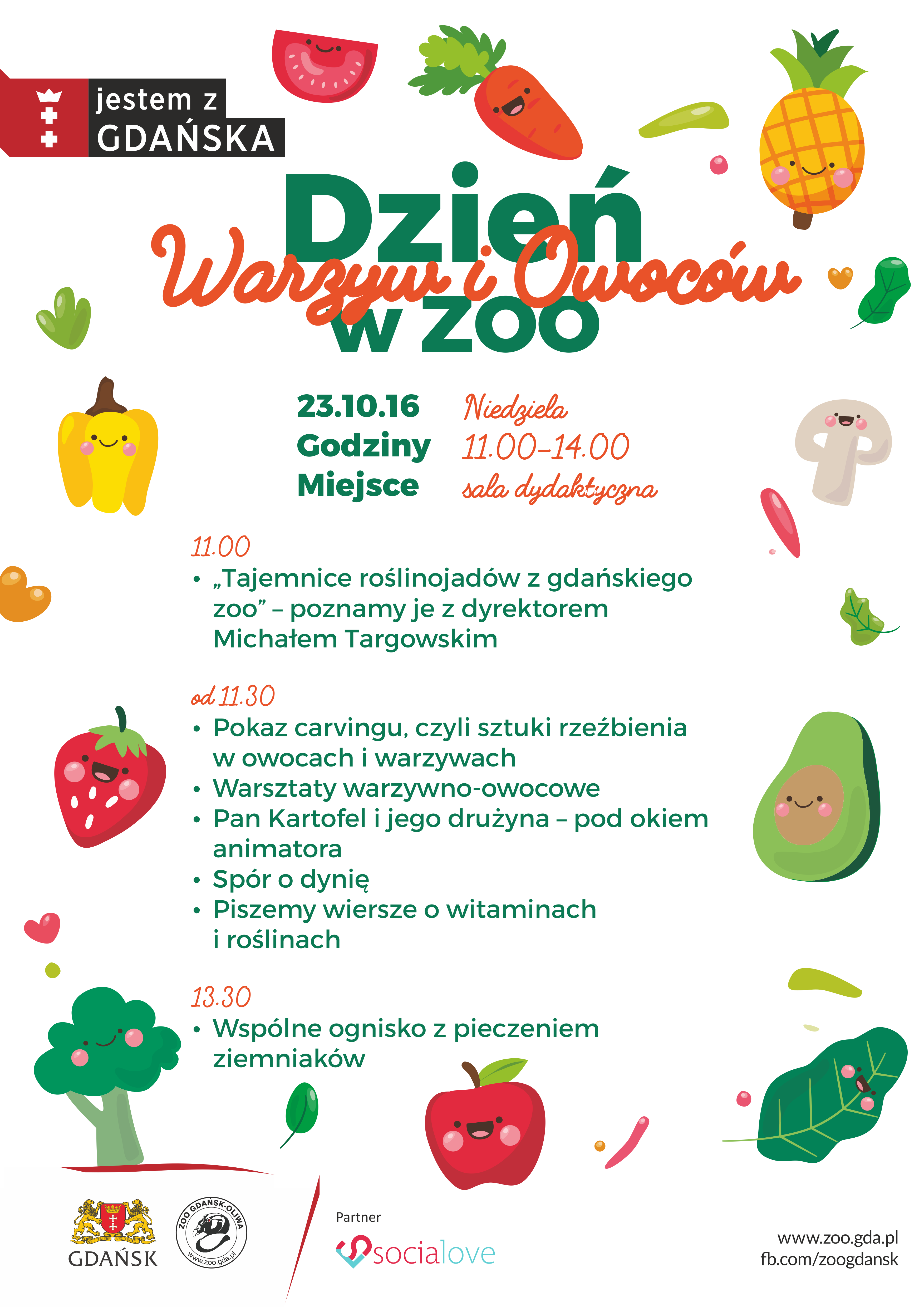 dzień warzyw i owoców w gdańskim zoo