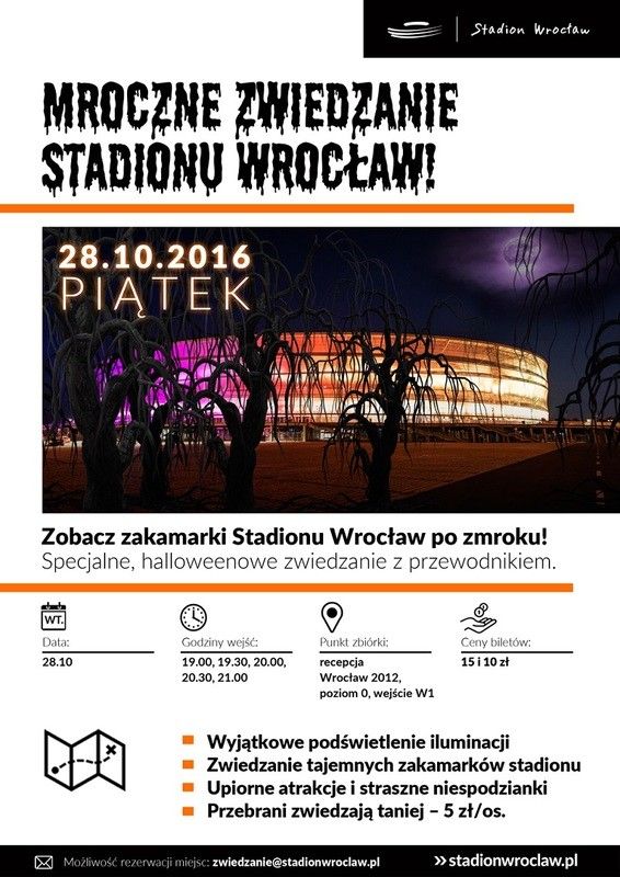 zwiedzanie stadionu wrocław plakat