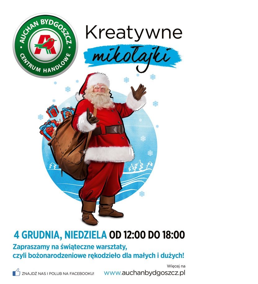 Przygotuj świąteczne dekoracje w CH Auchan w Bydgoszczy
