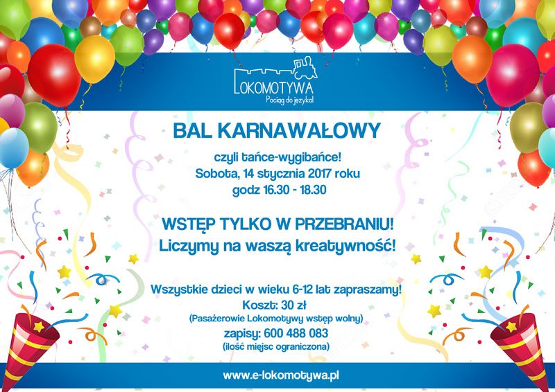 Bal karnawałowy z Lokomotywą w Łodzi