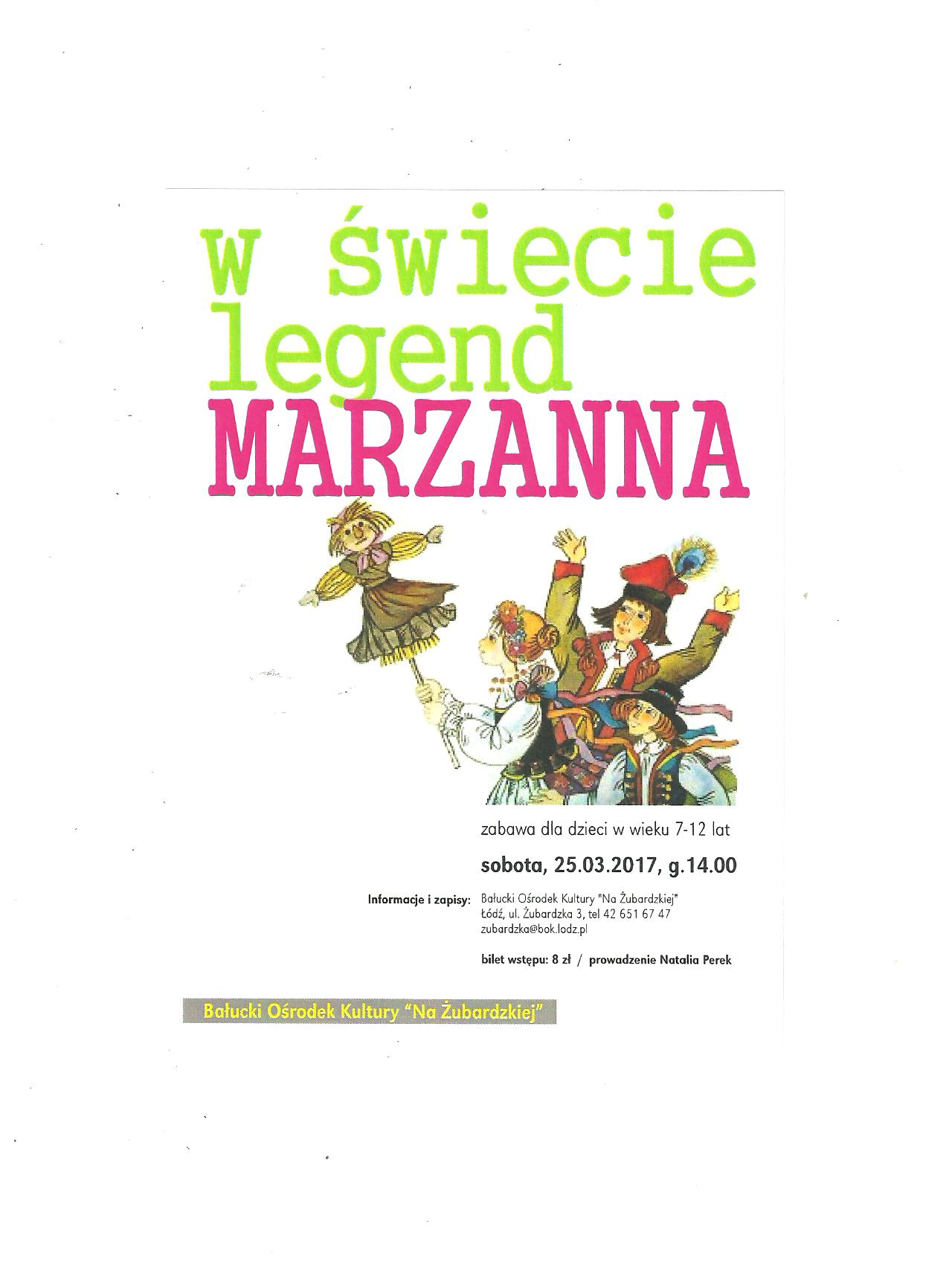 bok na żubardzka w świecie legend marzanna