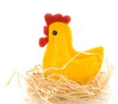 jak zrobić kurczaki z filcu na Wielkanoc
