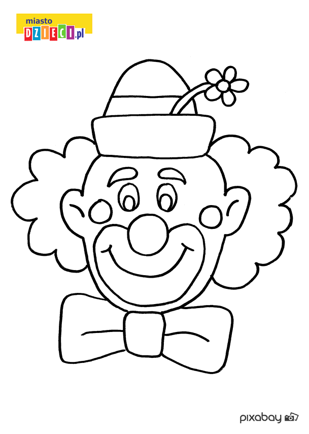 Clown kolorowanka dla dzieci