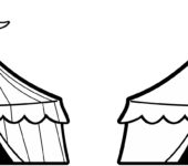 Namiot cyrkowy kolorowanka